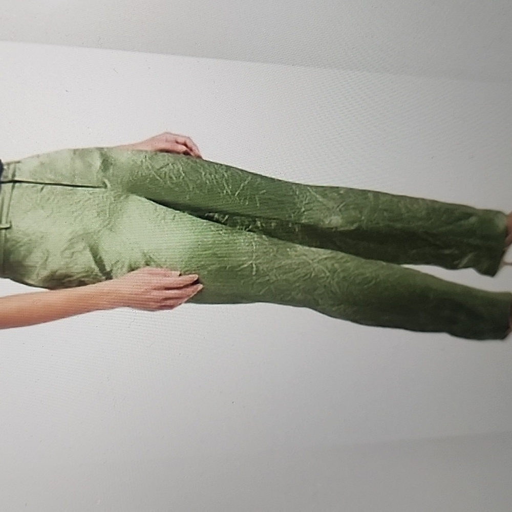 CINQ A SEPT KASID CRINKLED SATIN STRAIGHT LEG PANTS SIZE 8,10 - Picture 2 of 7